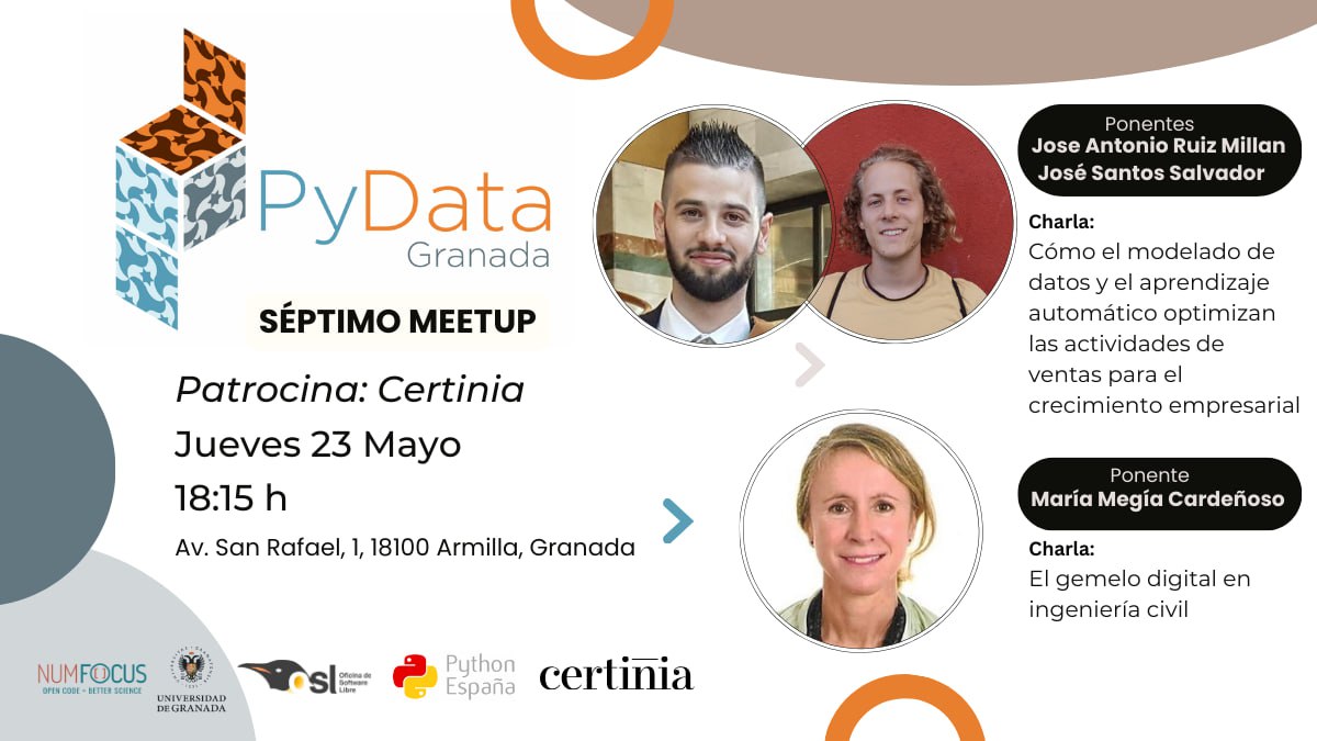 7º MeetUp de PyData Granada – IA aplicada a optimizar ventas e ingeniería civil